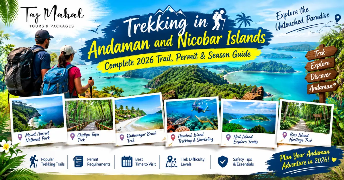 Trekking in Andaman and Nicobar Islands with popular trails, beaches, and island landscapes